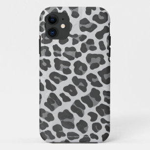 Leopard Gray and Light Gray Print iPhone 11 Hülle