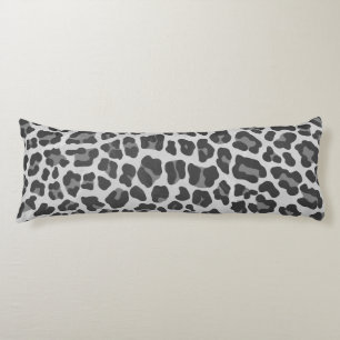 Leopard Gray and Light Gray Print Seitenschläferkissen