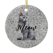 Leopard Gray Meow Kitty Cat