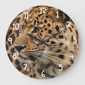Leopard Große Wanduhr