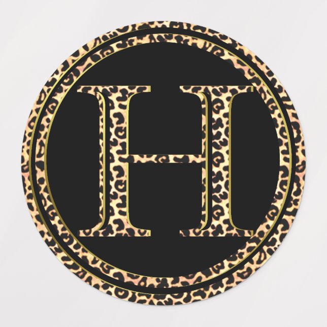 Leopard H Etiketten (Design 3)