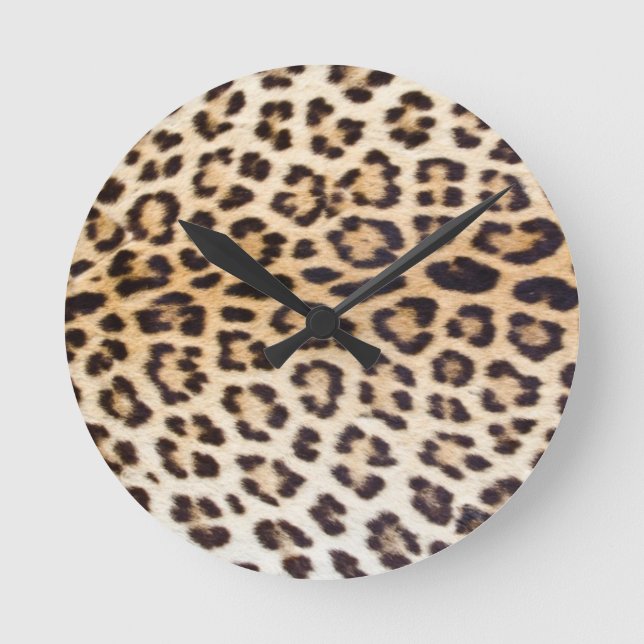 Leopard hair runde wanduhr (Vorderseite)