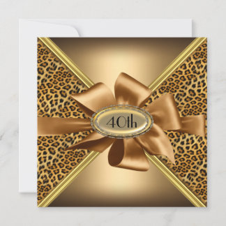 Leopard Haut Geburtstagsparty Einladung 5