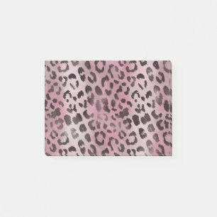 Leopard-Haut in der rosa Rose Post-it Klebezettel
