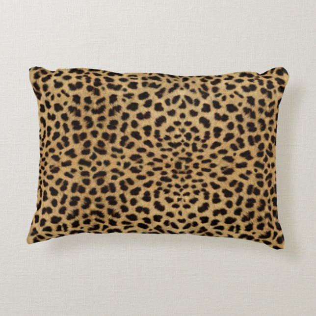 Leopard-Haut-Muster Dekokissen (Rückseite)