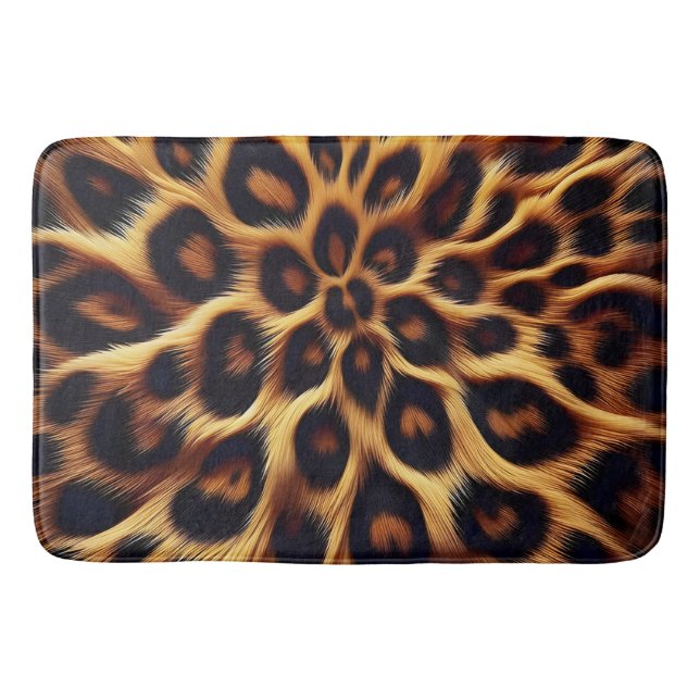 Leopard Haven: weiche Texturen, kühne Prints Badematte (Vorderseite)