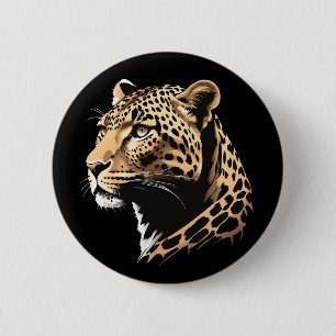 Leopard Head Button