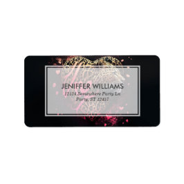 Leopard Heart Love Graffiti Art                    Adressaufkleber