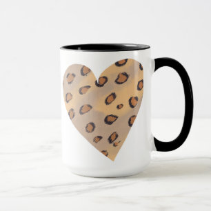 Leopard Heart, tasses posters de animaux personnal