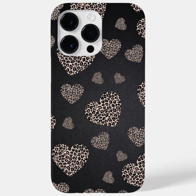 Leopard Hearts Case-Mate iPhone 14 Pro Max Hülle (Rückseite)