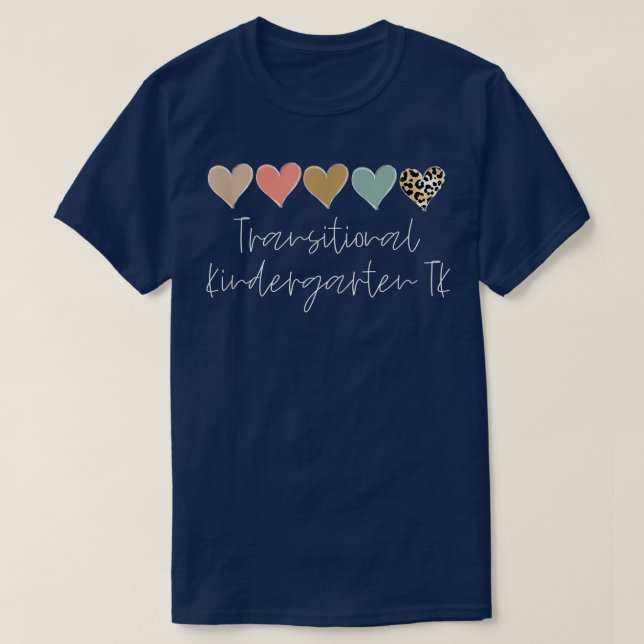 Leopard Hearts Teacher Student, Transitional Kinde T-Shirt (Design vorne)