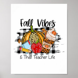 Leopard Herbstwoche Dankbarkeit Teacher Life The Poster