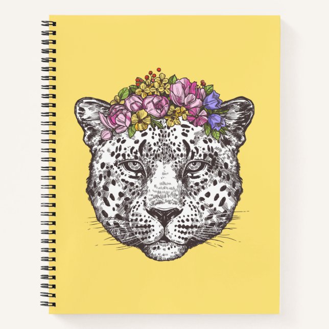 Leopard Hippie Chic Notizbuch (Vorderseite)