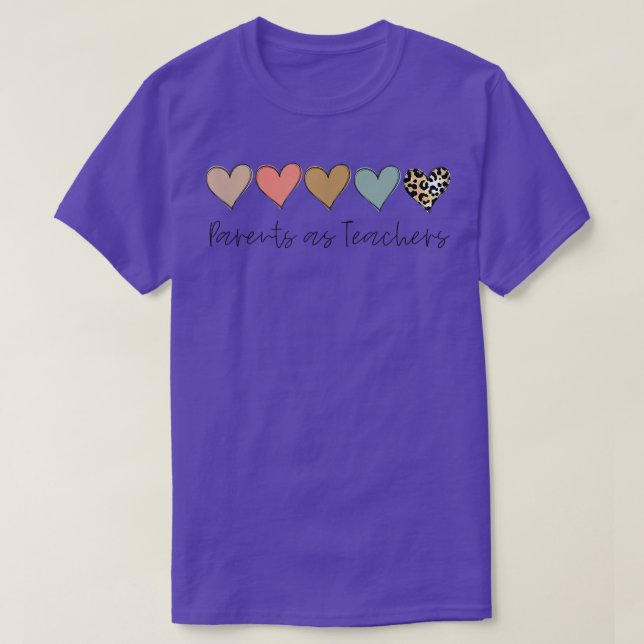 Leopard Hört Lehrer Student, Eltern als Lehrer T-Shirt (Design vorne)