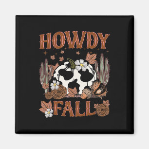 Leopard Howdy Fall Western Pumpkin Herbst Fall als Magnet