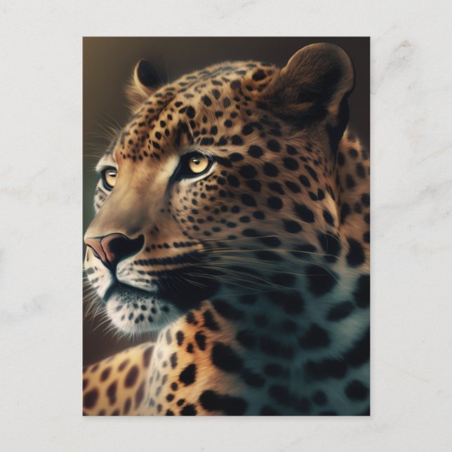 Leopard-Illustration Tierdesign  Postkarte (Vorderseite)