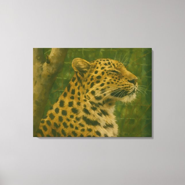 Leopard im Heiligtum Leinwanddruck (Vorderseite)
