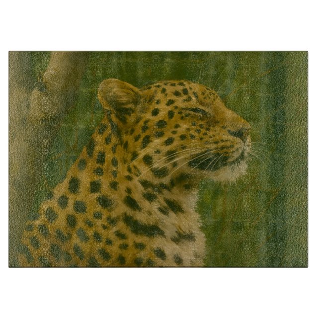 Leopard im Heiligtum Schneidebrett (Vorderseite)