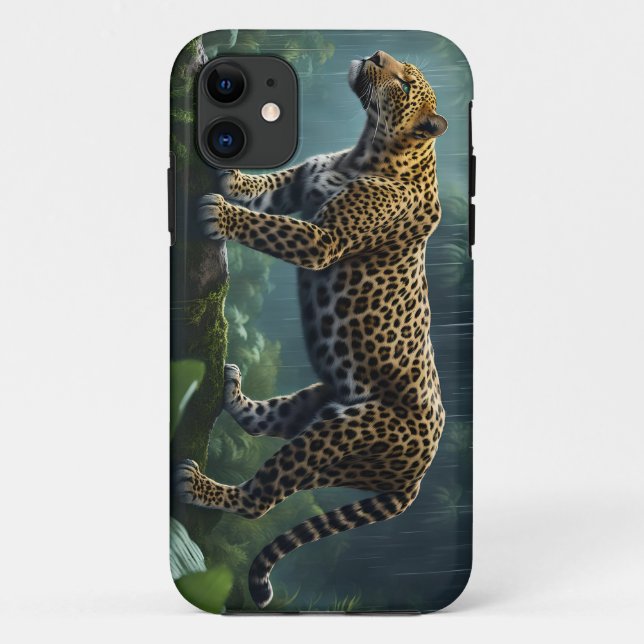 Leopard im Regenwald Case-Mate iPhone Hülle (Rückseite)