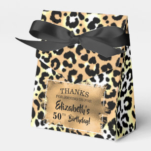 Leopard Imitate Foil Favor Box Geschenkschachtel