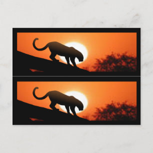 Leopard in Tree-Lesezeichen Postkarte