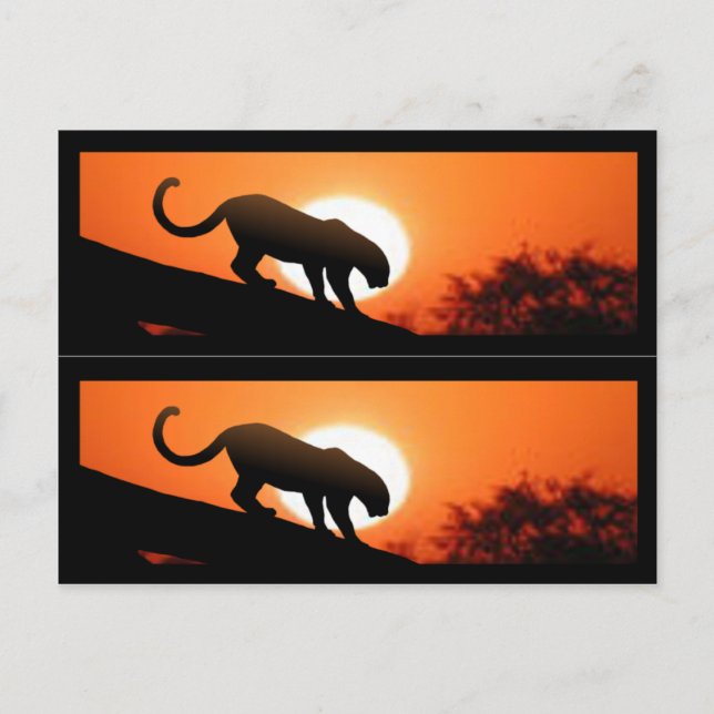 Leopard in Tree-Lesezeichen Postkarte (Vorderseite)