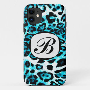 Leopard-Initiale iPhone Abdeckung des Aqua-311 Case-Mate iPhone Hülle