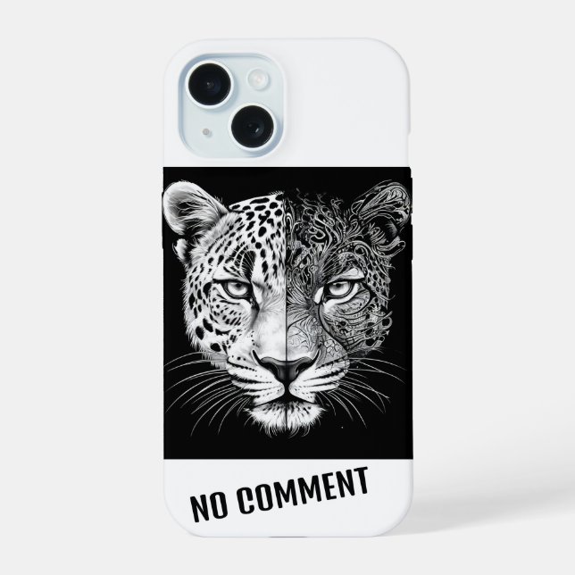 Leopard iPhone 15 Hülle (Rückseite)