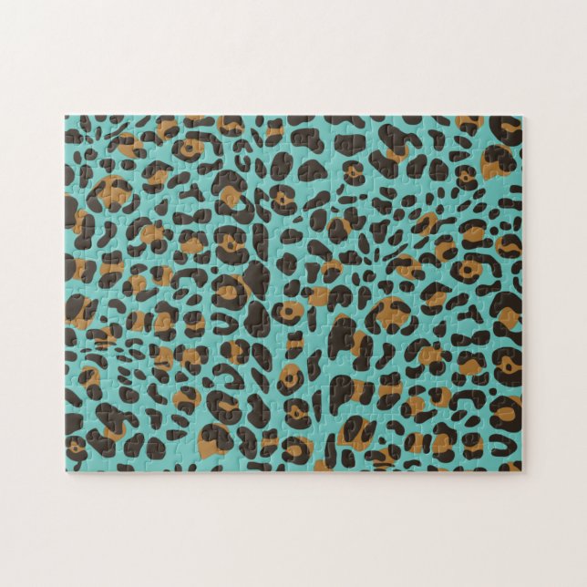 Leopard Jaguar Animal Print Muster (Horizontal)