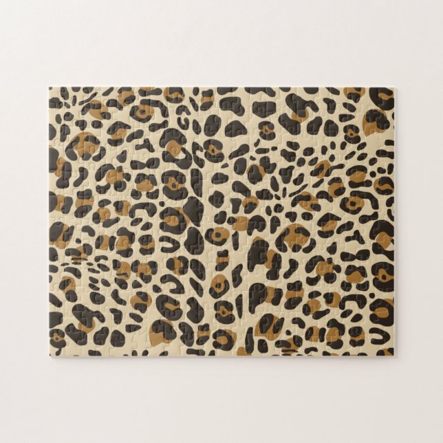 Leopard Jaguar Animal Print Muster (Horizontal)
