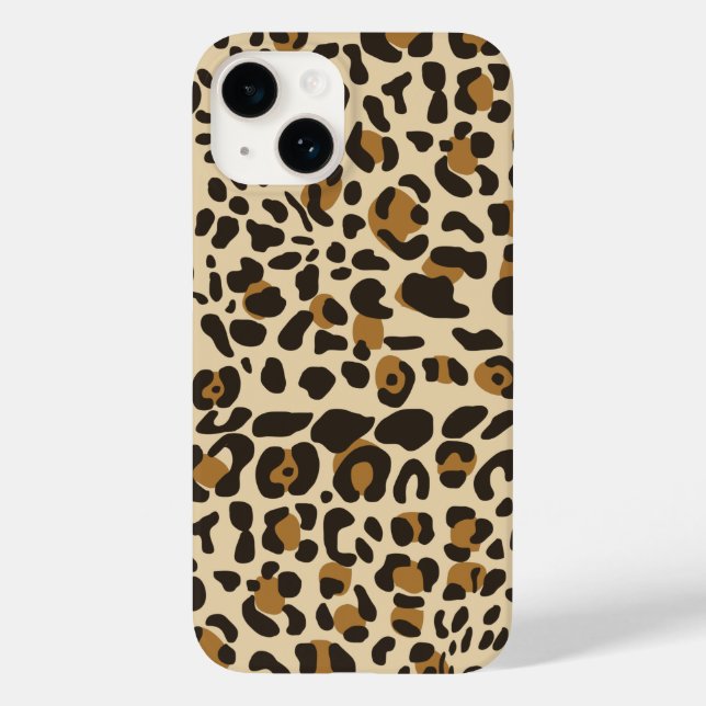 Leopard Jaguar Animal Print Muster Case-Mate iPhone 14 Hülle (Rückseite)