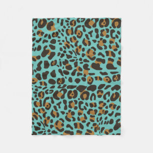 Leopard Jaguar Animal Print Muster Fleecedecke
