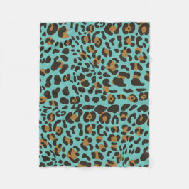Leopard Jaguar Animal Print Muster Fleecedecke