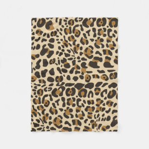 Leopard Jaguar Animal Print Muster Fleecedecke