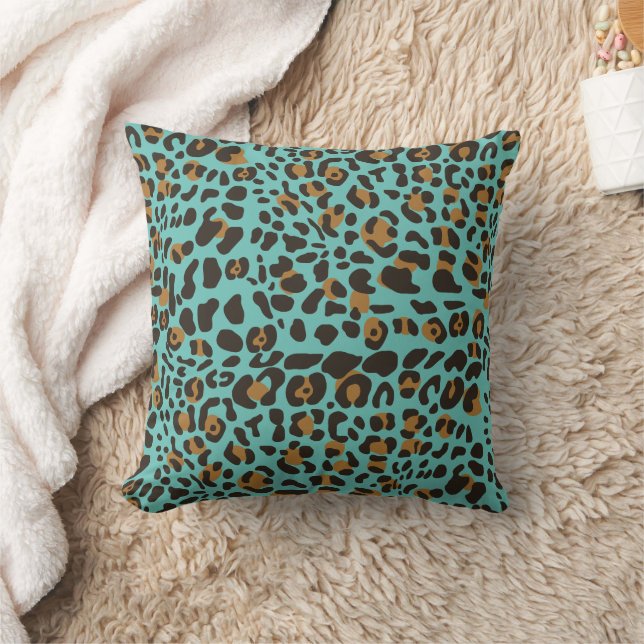 Leopard Jaguar Animal Print Muster Kissen (Decke)