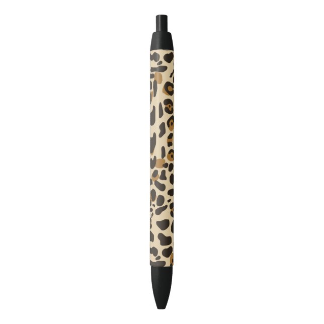 Leopard Jaguar Animal Print Muster Kugelschreiber (Vorderseite Vertikal)