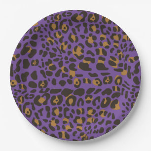 Leopard Jaguar Animal Print Muster Pappteller