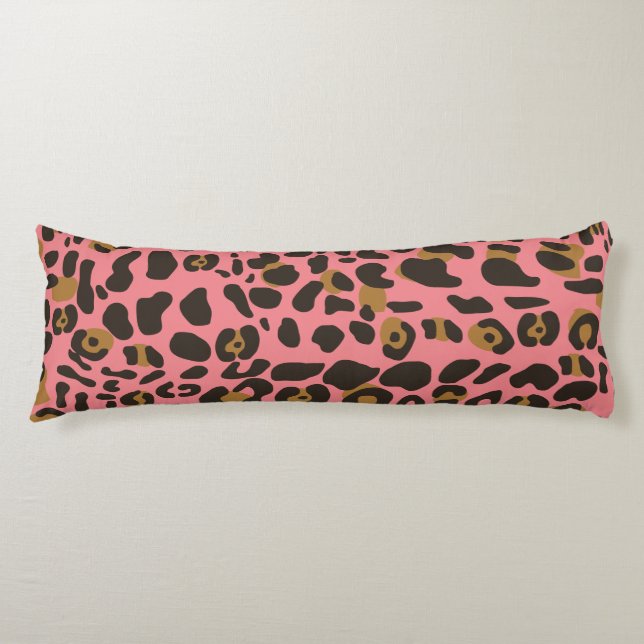 Leopard Jaguar Animal Print Muster Seitenschläferkissen (Vorderseite)