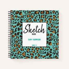 Leopard Jaguar Animal Print Muster Sketch Notizbuch