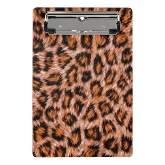Leopard Jaguar Cat Brown Fur Muster-24609 Mini Klemmbrett (Vorderseite)