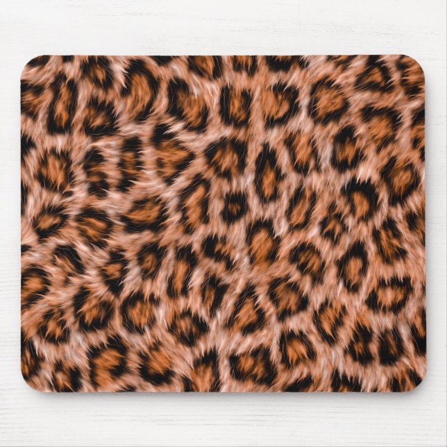 Leopard Jaguar Cat Brown Fur Muster-24609 Mousepad (Vorne)