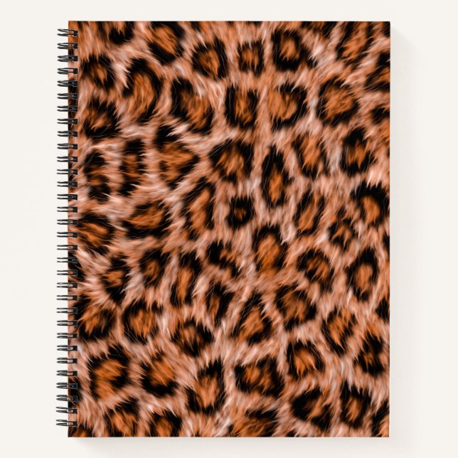Leopard Jaguar Cat Brown Fur Muster-24609 Notizbuch (Vorderseite)