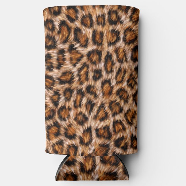 Leopard Jaguar Cat Brown Fur Muster-24609 Selters Dosenkühler (Vorderseite)