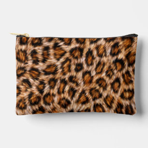 Leopard Jaguar Cat Brown Fur Muster-24609 Zubehörtasche