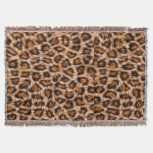 Leopard Jaguar Katze Braunes Fell Muster Decke