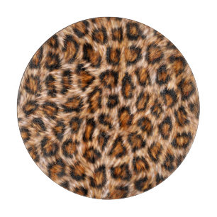 Leopard Jaguar Katze Braunes Fell Muster Schneidebrett