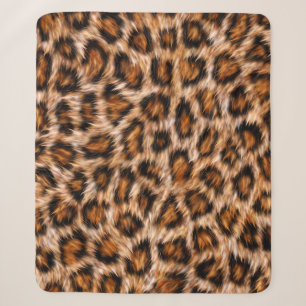 Leopard Jaguar Katze Braunes Fell Muster Sherpadecke