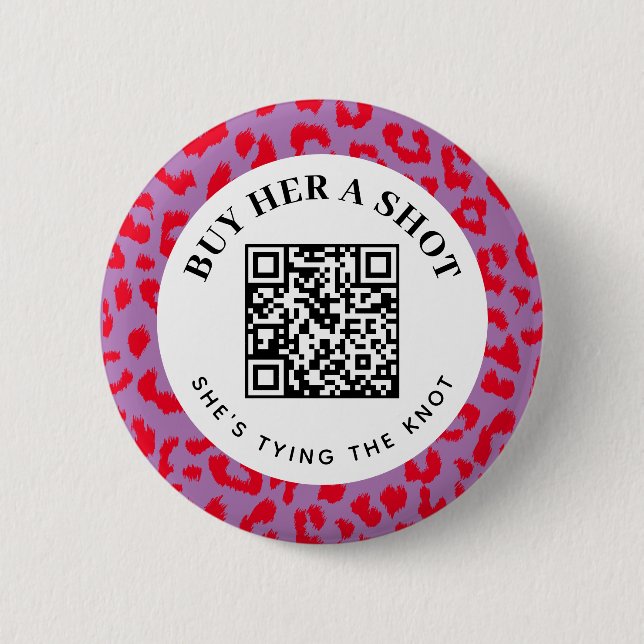 Leopard-Junggeselinnen-Abschied kaufen eine Shot Q Button (Vorderseite)