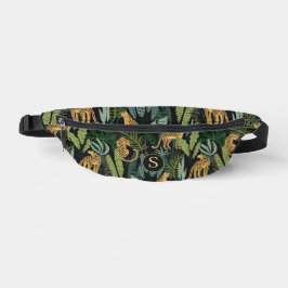 Leopard Jungle Forest Illustration Seamless Custom Bauchtasche