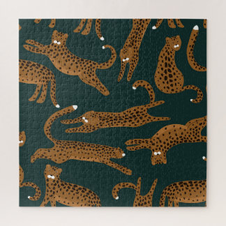 Leopard Jungle: Tierdruck Vintag.